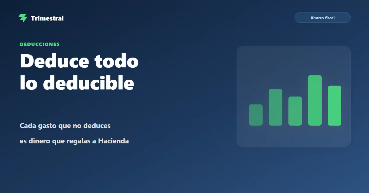 Infografía sobre el dinero que un autónomo deja de deducir cada año