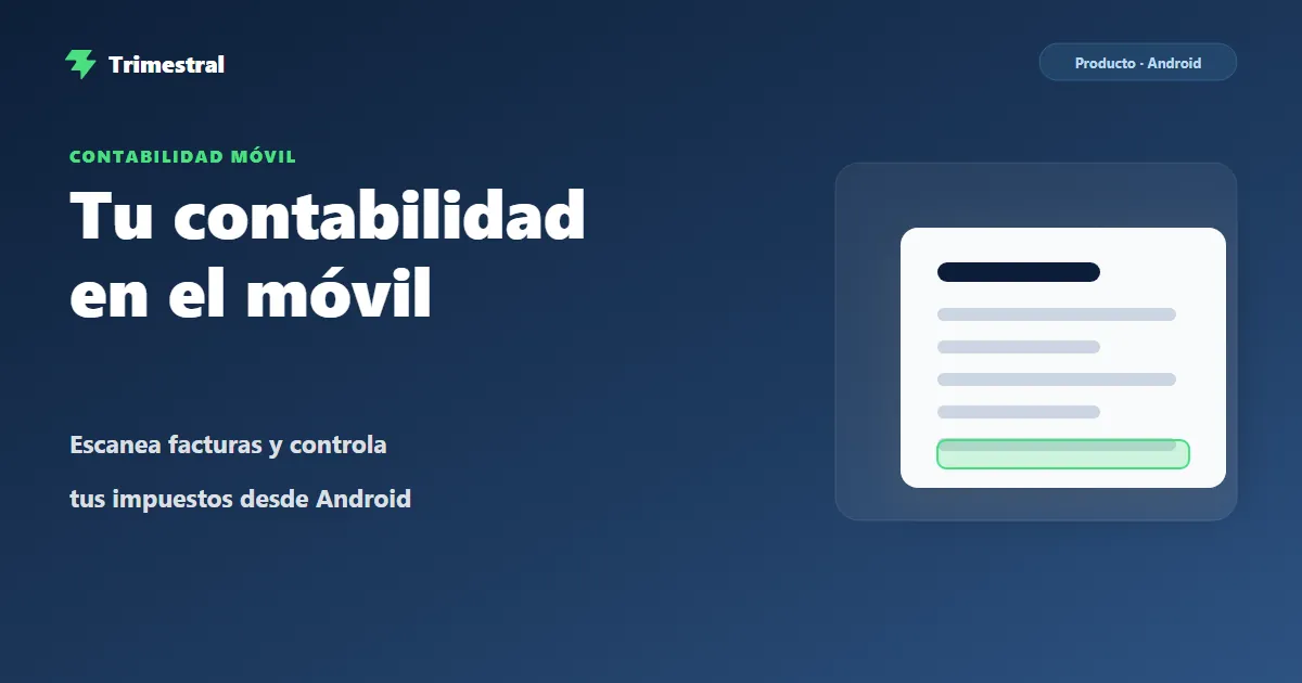 App Android de Trimestral para la contabilidad del autónomo