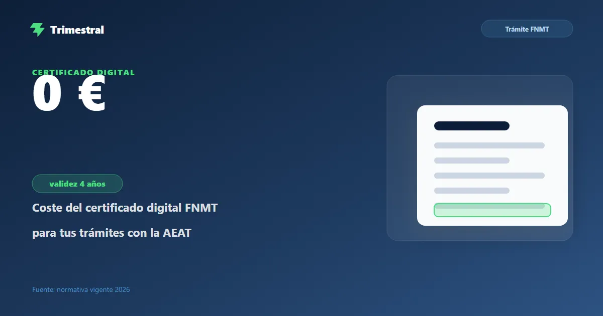 Certificado digital FNMT gratuito con cuatro años de validez