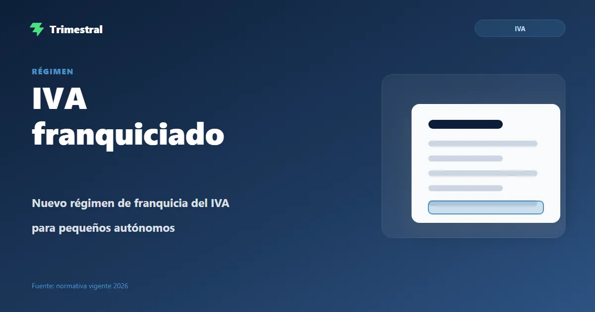 Qué es el régimen de IVA franquiciado para autónomos