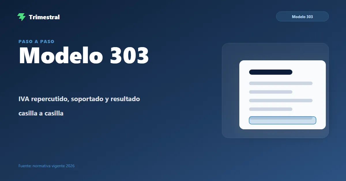 Cómo rellenar el Modelo 303 de IVA paso a paso en 2026