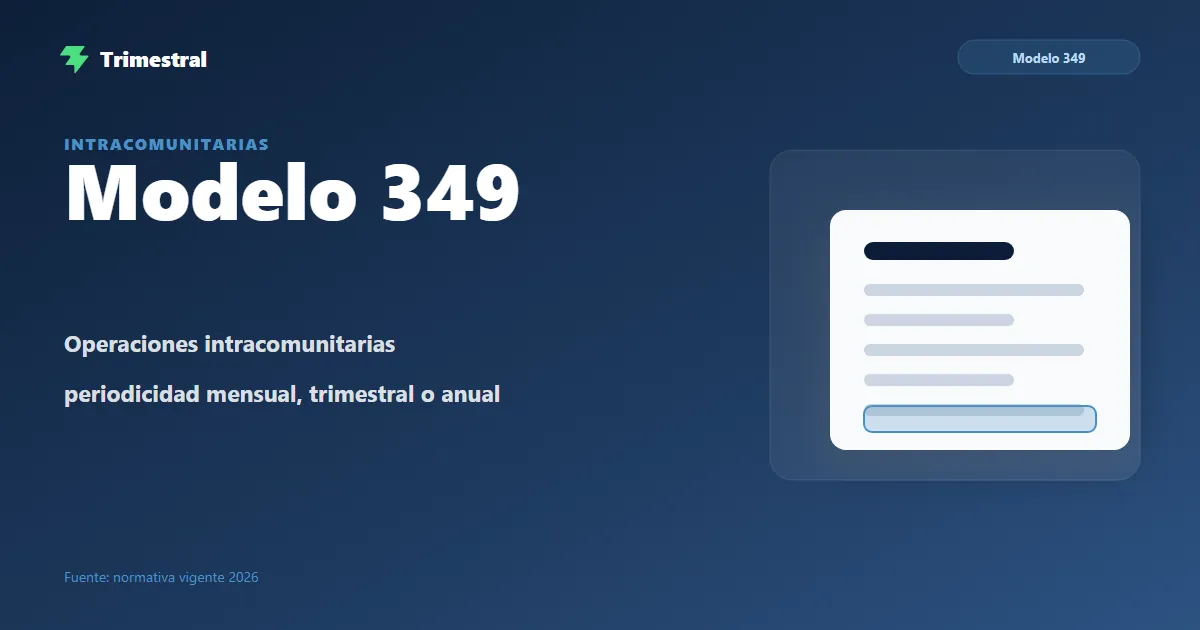 Modelo 349 de operaciones intracomunitarias y su periodicidad