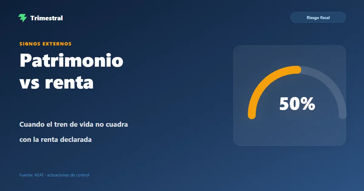 Signos externos de riqueza que vigila Hacienda: patrimonio frente a renta declarada